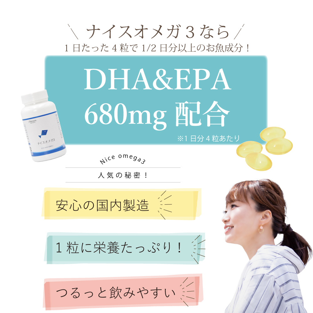 DHA＆EPA680mg配合